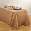 Saro Lifestyle Fringed Jute Tablecloth, Natural, 90" x 132"