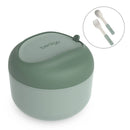 Insulated Leakproof Bowl with Collapsible Utensils - Khaki Green
