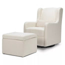 Swivel Glider with Storage Ottoman - Ivory Boucle