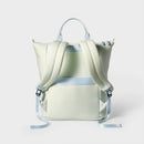 Faux Neoprene Tote Backpack - Ice Blue