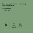 12-Count Silicone Muffin Pan - Blue