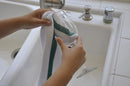 14 X 18in Ribbed Bar Mop Microfiber Towels (12 Pack) Green Stripe
