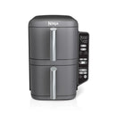 XL 6-in-1 Air Fryer,10-Qt 2-Baskets, Cook 4 Foods at Once, 6 Functions, Space Saving, Smart Finish & Match
