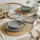 Alma Dinnerware Set, 12-piece - Gray