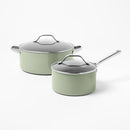 7pc Nonstick Ceramic Coated Aluminum Cookware Set