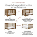 Swell 4-in-1 Convertible Crib with Toddler Bed Conversion Kit - Natural Walnut