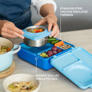 Insulated Bento Lunch Box with Leakproof Thermos - Blue Sky