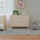 Marisol 6-Drawer Dresser - Taupe/Washed Natural