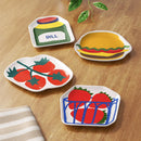 Set of 4 Melamine Figural Appetizer Plates