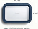Medium Ceramic Coated Glass Food Storage Container - Navy