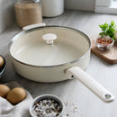 Advanced 5qt Ceramic Nonstick Saute Pan with Lid - Cream
