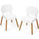 Set of 2 Toddler's Activity Chairs with Non-Slip feet - White