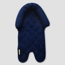 Car Seat Head Support and Strap Covers - Navy Waffle
