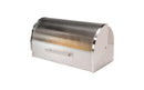 Stainless Steel Breadbox with Tempered Glass Roll Top Lid