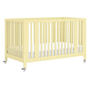 Rolli 9-in-1 Convertible All-Stages Crib with Bassinet & Toddler Bed Kits - Pale Yellow
