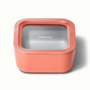 4.4 Cup Small Ceramic Coated Glass Food Storage Container - Perracotta