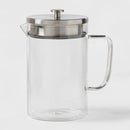 67Oz Glass Pitcher With Stainless Steel Lid