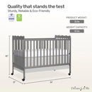 Carson Classic 3-in-1 Convertible Crib in Steel Grey Storm Grey