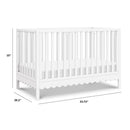 Sammy Scallop 4-in-1 Convertible Crib - White