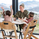 Wooden High Chair for Babies & Toddlers - Black