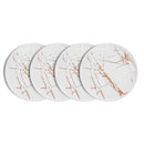 Zora Porcelain Dinner Plate Set of 4 - White