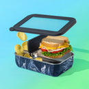 Stainless Steel Bento Box Azurite Marble