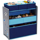 Design and Store 6-Bin Toy Organizer - Grey/Blue