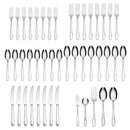 45pc Brynn Flatware Set Silver: Stainless Steel, Service for 8, Dishwasher-Safe, Includes Serving & Dinner Pieces