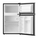 3.1 cu ft Compact Freestanding Refrigerator Silver: Energy Star, Top Door Freezer, Dorm Fridge, Reversible Door