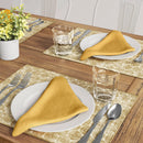 4pk Cotton Easy Care Napkins - Yellow
