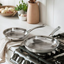 10" & 12" Stainless Steel Skillet Set
