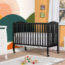 Full-Size 2-in-1 Folding Baby Crib - Black