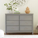 Charlie 6-Drawer Double Dresser - Grey