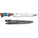 10-Inch Traditional Line Forged Stainless Steel Knife with Leather Case