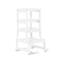 2-in-1 Funtastic Tower and Step Stool - White