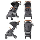 Metro 3 Deluxe Baby Stroller - Jet Black
