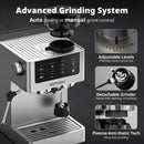 Espresso Machine with Grinder - Brushed Stainless Steel