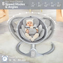 Bluetooth Infant Swing, Aluminum Grey