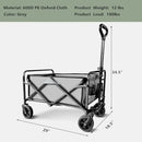 Collapsible Heavy Duty Wagon Cart - Gray