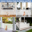 60" Retractable Baby Gate - White