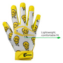 Cutters Game Day Receiver Gloves Youth - Smile L/XL