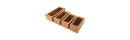 4-Piece Bamboo Food Storage Bag Holder Set - Natural