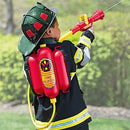 Firefighter Backpack Water Gun Blaster for Kids- Tank With Hose Shooter, Super Water Squirt Suitable for Outdoor Play Boys & Girls, Fireman Pretend Play