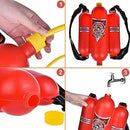 Firefighter Backpack Water Gun Blaster for Kids- Tank With Hose Shooter, Super Water Squirt Suitable for Outdoor Play Boys & Girls, Fireman Pretend Play