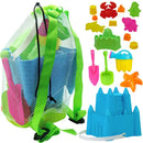 Kids Beach Toys 17 Pcs – Sand Set W/ Bucket & Mesh Bag