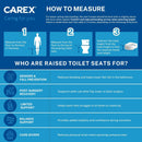 4.5" Raised Toilet Seat with Armrests, for Elongated and Round Toilets, Removable Handles, 300 lb Capacity