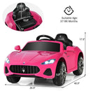 12V Kids Ride On Car Maserati GranCabrio Licensed w/ Remote Control& Lights - Pink