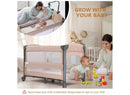 Baby Bedside Bassinet - Beige
