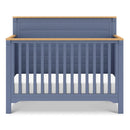 Shea 4-In-1 Convertible Crib - Cove Blue and Honey