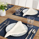 4pk Cotton Easy Care Napkins- Cream